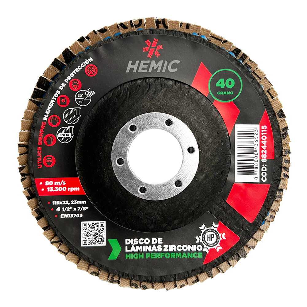 [882460115] Disco de Láminas de Zirconio HP Hemic Grano 60