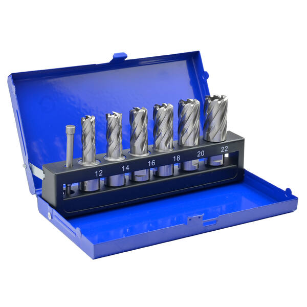 Set de cortadores anulares HSS-M2, Prof.corte 30mm, Ø 12-14-16-18-20-22mm