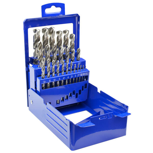 Estuche 25 brocas HSS fresadas y rectificadas TecnoxP Ø 1-13 x0,5