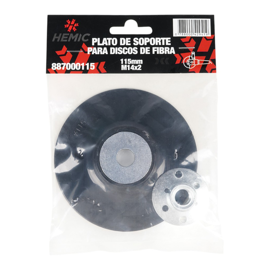 [887000115] Plato de soporte HEMIC para discos abrasivos 115mm