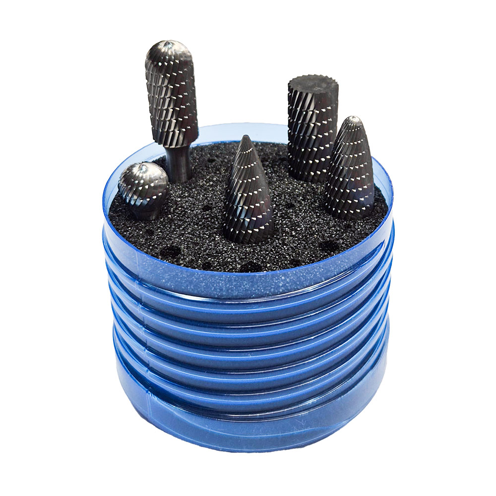 Juego de 5 fresas de metal duro en 12mm