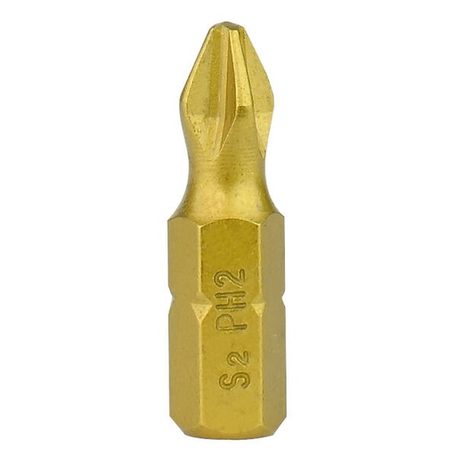 [6610PH22550] Inserto PHILLIPS PH 2  largo 25mm - Toma Hexagonal 1/4 (Promo 50un)