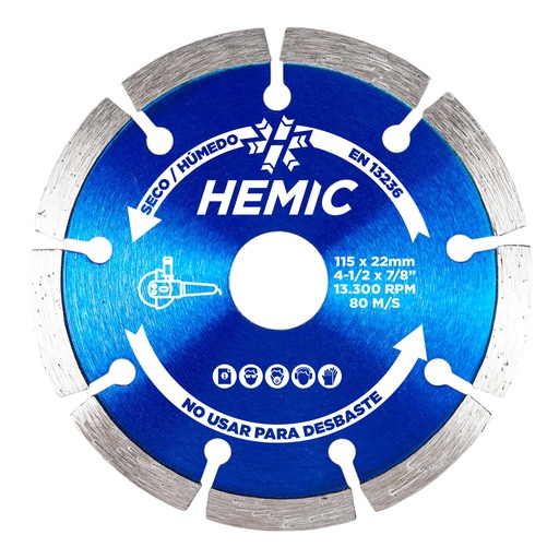 [8802180] Disco Diamantado Borde Segmentado Hemic 180mm